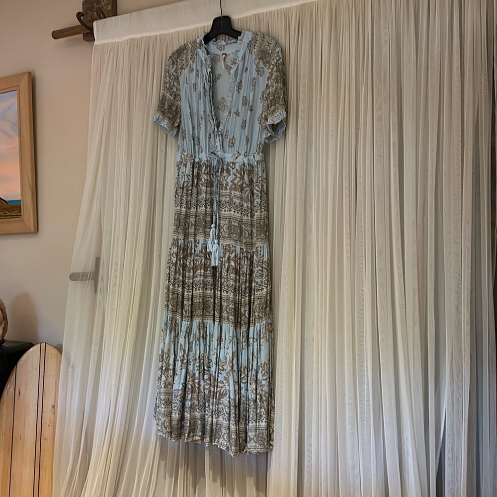 Free People maxi dress size S draw string waist